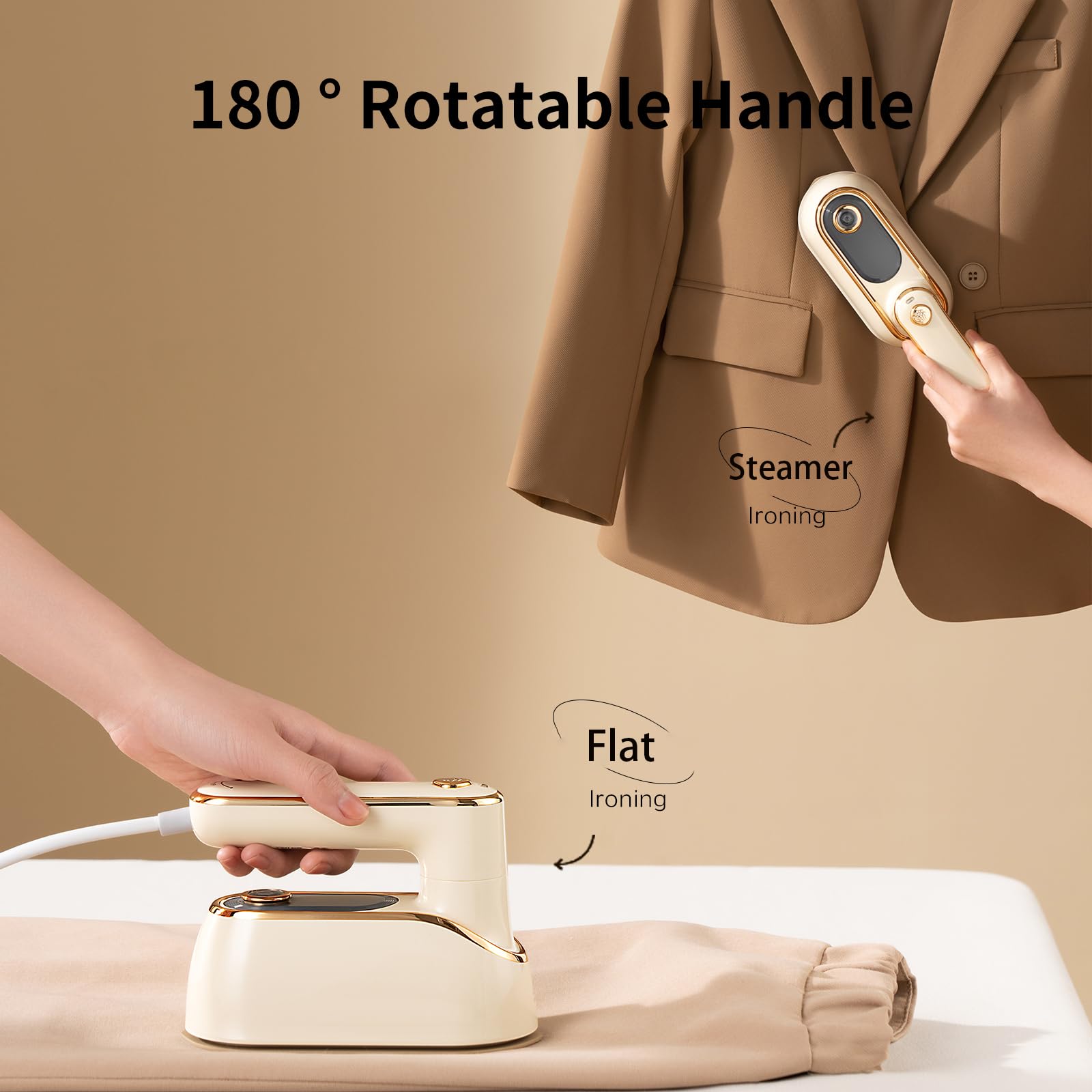 Clothes Steamer Iron Travel Size,1200W Garment Steamer Portable Mini Travel Steamer for Clothes, Removing Wrinkle,150ML Capacity Small Travel Steam Iron for Clothes, Compact Size and Lightweight