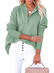 AlavQ Fall Long Sleeve V Neck Pullover Hoodies