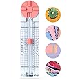 Ecraft Pink Paper Cutter 4-in-1 Paper Trimmer Multi-Function Scrapbooking Tool with Straight, Wave, Perforated & Creasing Blades for Craft Paper,Cardstock, Coupon, Label, Photo,Postcard