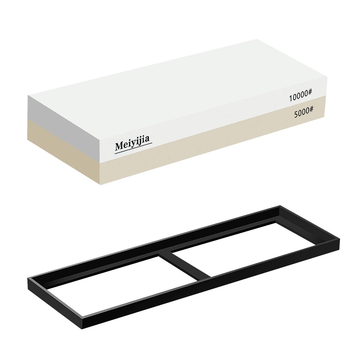 Meiyijia Sharpening Stone 2 in 1 Knife Sharpener Knife Sharpening Knife with Silicone Holder (5000/10000)