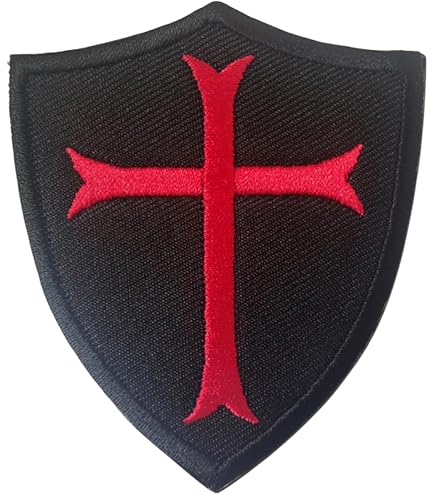 thumbnail interactive-video image 1 of Custom Athena Brands Templar Shield Embroidered Patch – Iron-On Or Sew-On, Your Name Added, Made In USA 1 of 3