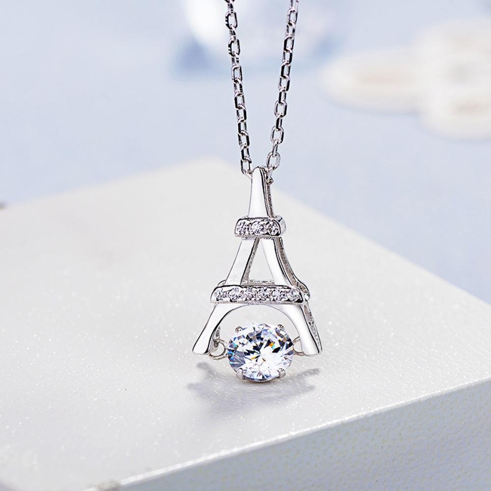 Seal限定商品 Liudaye S925シルバースマートネックレスエッフェルアイアンペンダント鎖骨チェーンレディーギフト B07fp7ftt3 最先端 Www Recredesdecibels Be