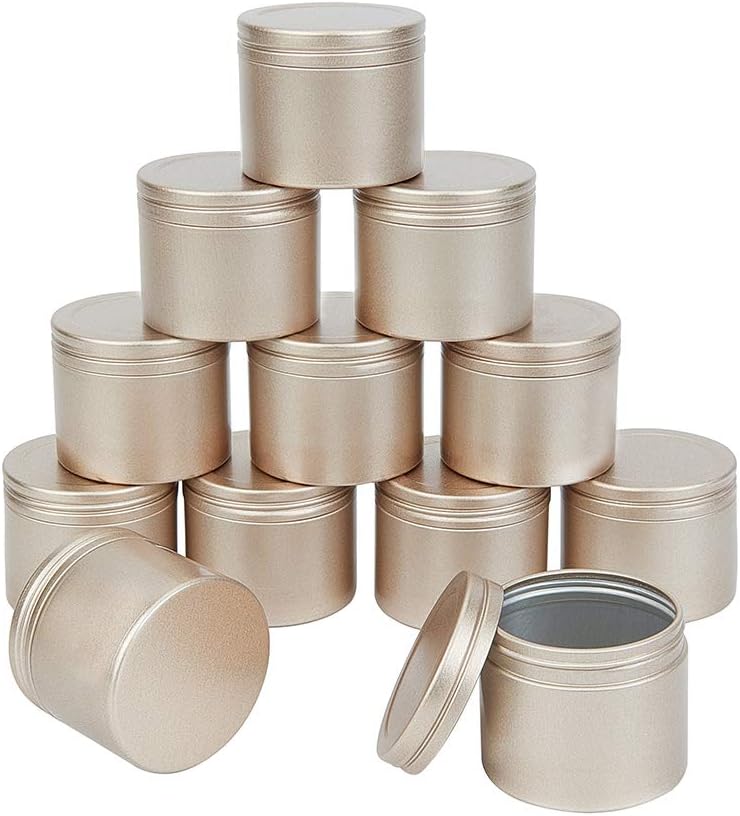 Almacenamiento de cocina y despensa latas de Metal Dorado Esmerilado