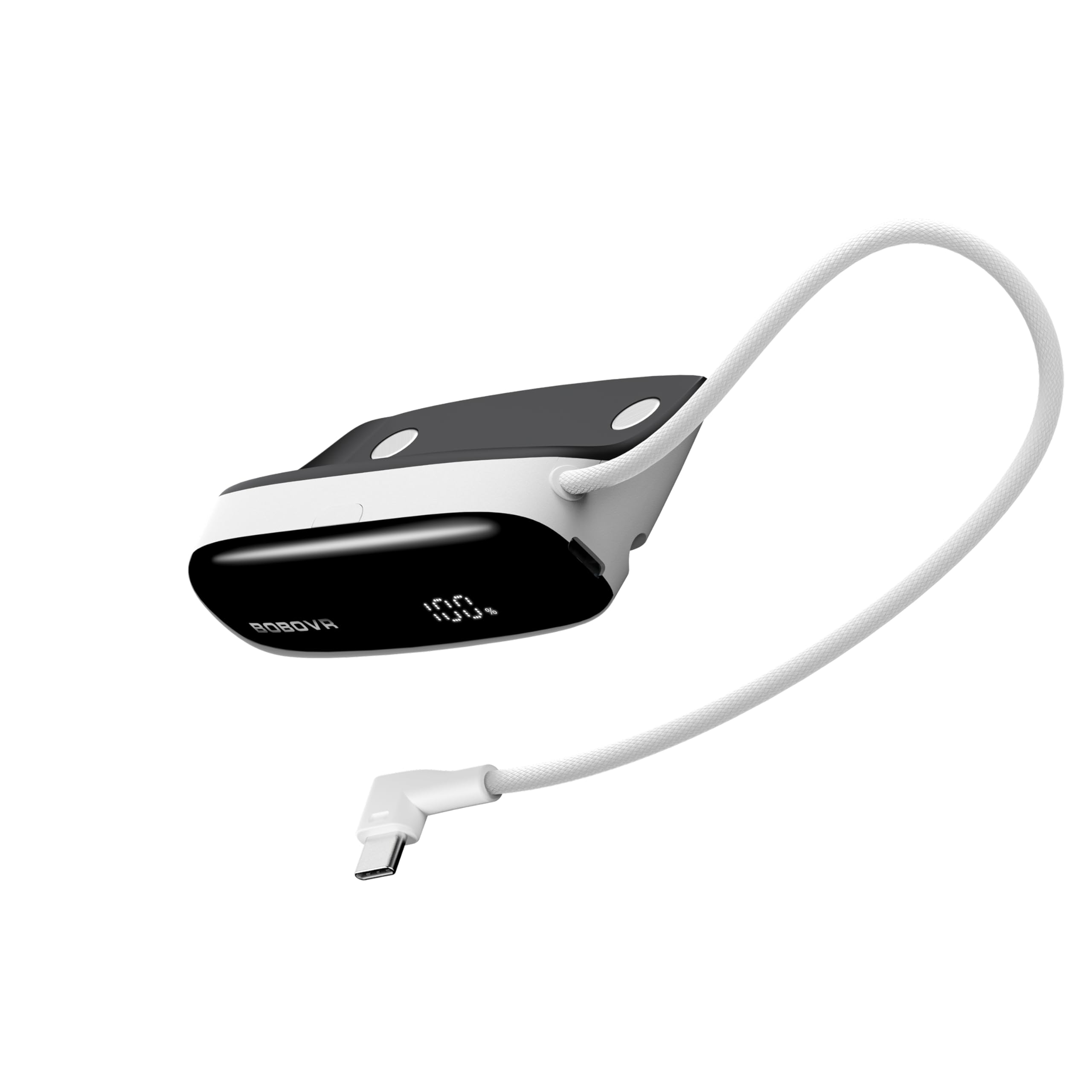 BOBOVR PD100 2-in-1 Charging Dock & 30W USB-C PD Power Bank for B100 Battery – Two-Way Fast Charge, Built-in Cable, Multiple Ports (Dock Only Without Battery)
