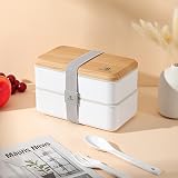 Sinnsally 1400ML Bento Box Lunch Container Stackable Leak-Proof Japanese Style view 5