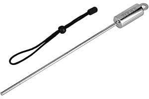 EVTSCAN Diving Pointer, Stainless Steel Lobster Tickle Pointer Underwater Shaker Noise Maker Scuba Diving Stick Rod with Lanyard