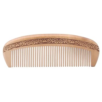 Amazon Com Kucharm Natural Peach Wood Hair Brush For Thick Fine