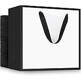 EUSOAR Small Paper Bags, 50pcs 8.6"x3.9"x7"Thank You Gift Wrap Bags with Handles Bulk, Shopping Present Wrapping Bag Bulk Grocery Retail Craft Wedding Birthday Party Favor Bag