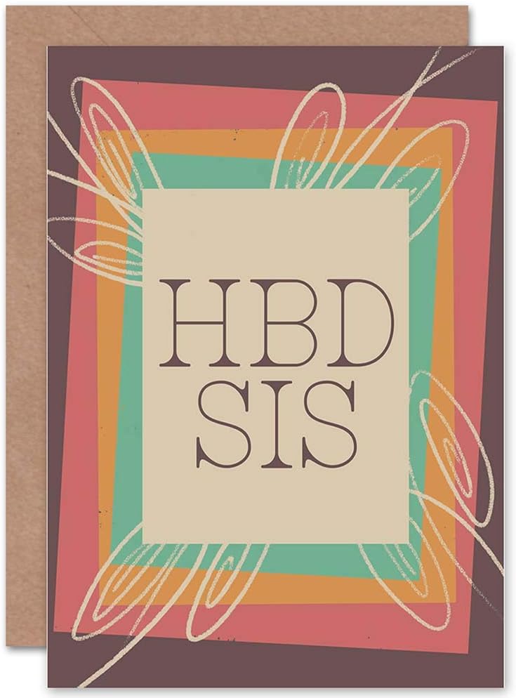 Wee Blue Coo Card Birthday Happy Sister Text Message HBD SIS Fun Gift