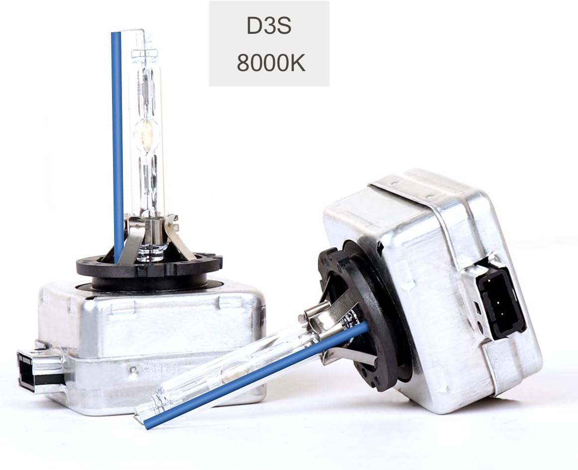 D3S HID Xenon Headlight Bulb 35W 8000K High And Low Beam SHFY Head Lights (Pack of two bulbs) - 1 Yr Warranty (D3S, 8000k)