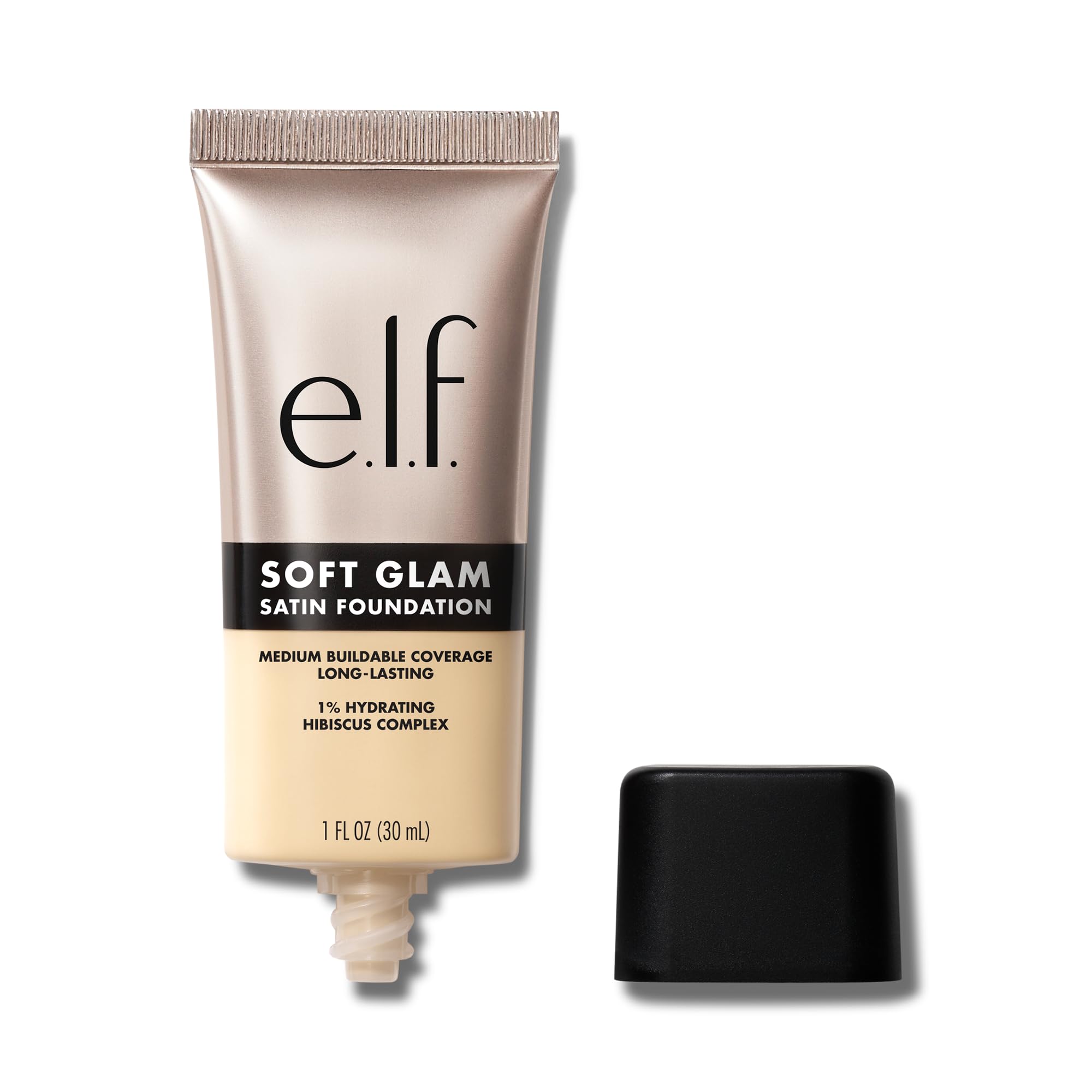 e.l.f. Soft Glam Foundation, Medium Coverage, Long-Lasting & Buildable Foundation For A Smooth, Satin Finish, Vegan & Cruelty-Free, 15 Fair Warm