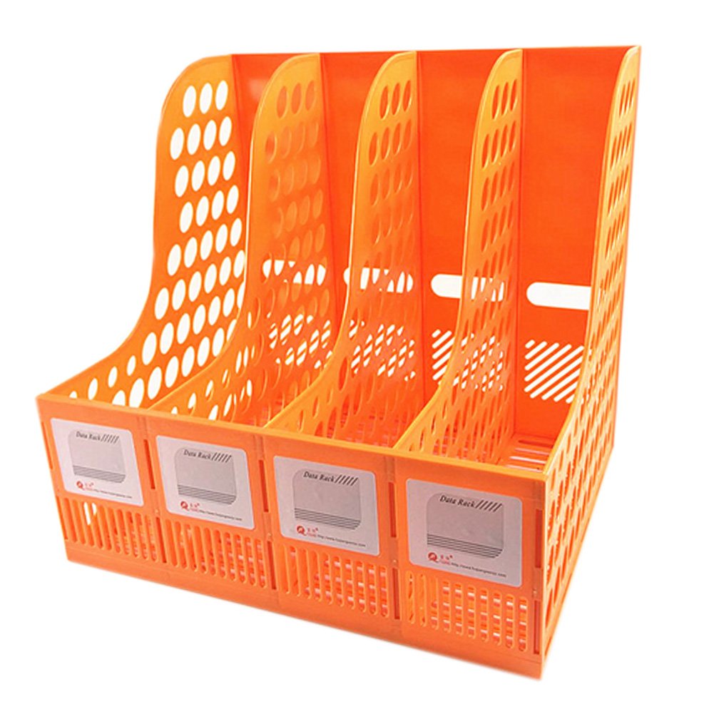 Office 4 Compartment Desktop Folder Organizer Rack/ File Storage
