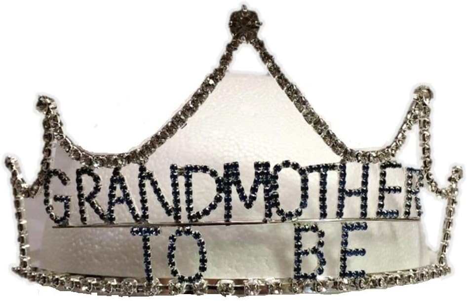 Dazzling Costumes Baby Blue Rhinestone Grandmother to Be Tiara Crown Grandma Surprise Shower Gift