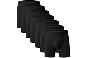 youlehe Men's Underwear Soft Bamboo Viscose Boxer Briefs Stretch Trunks Pack