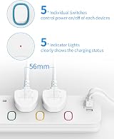 Mscien 4M Extension Lead with USB Slots 4 Way 3 USB 3250W UK Plug view 5