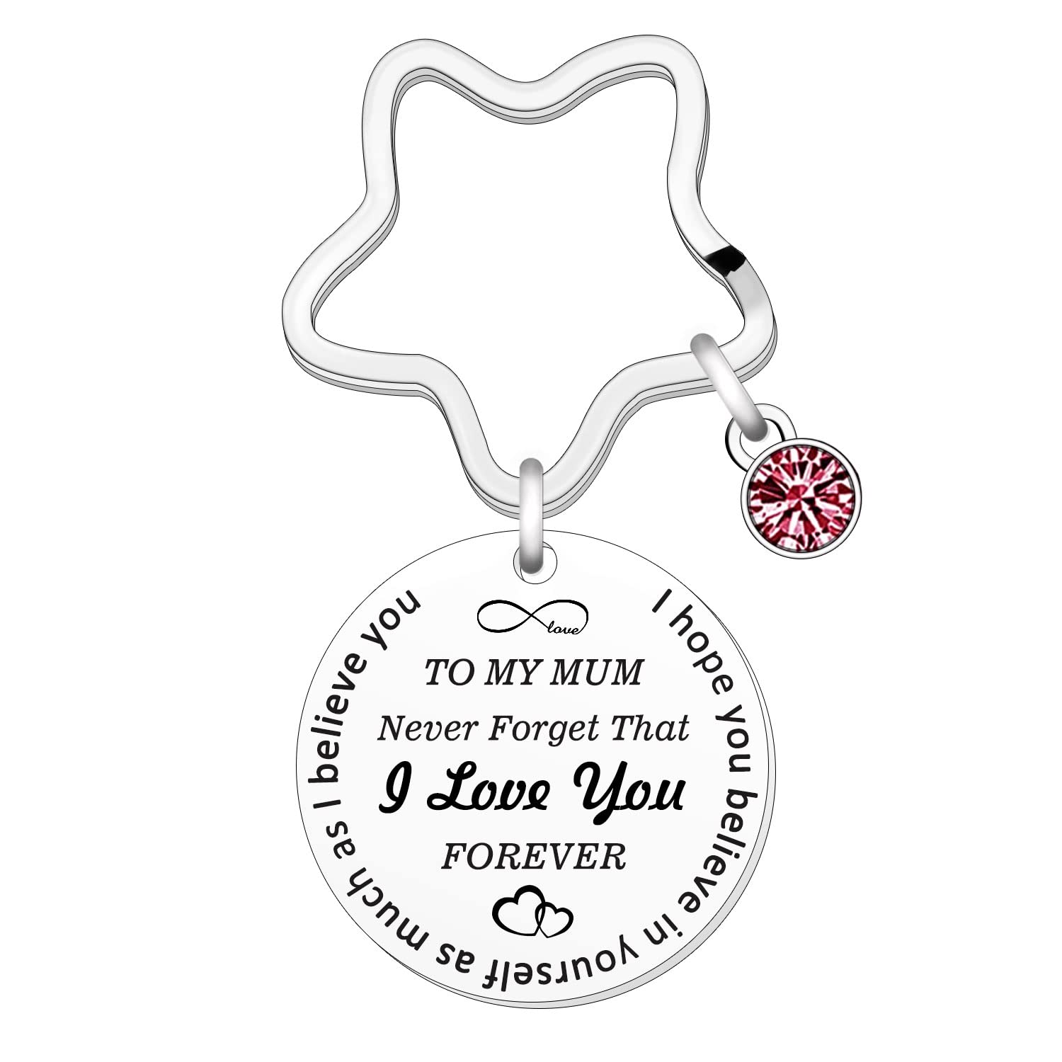 Mummy Keyring From Daughter Son Never Forget That I Love You Mum Keyring Mothers Birthday Christmas Gifts Women Keychain