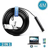 Crenova iScope 2 in 1 Endoscope 2.0 Megapixel CMOS HD USB Endoscope Waterproof Handheld Borescope Digital Inspection Camera Snake Camera - 4M