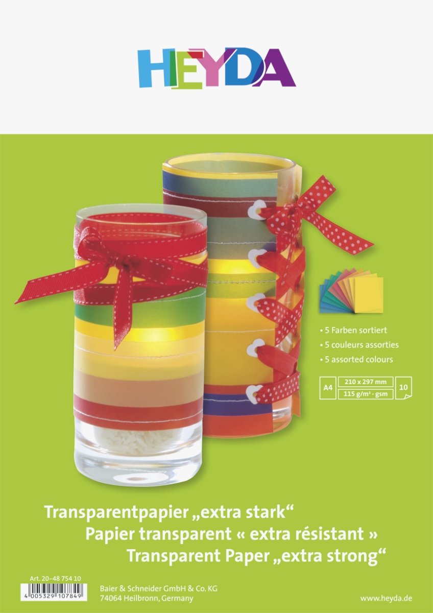 Heyda Tracing Paper 204875410 DIN A4 Assorted 115 g/m² Contents 10 Sheets