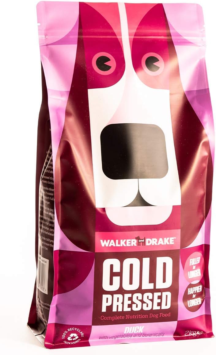 Walker & Drake Cold Pressed Dog Food Duck 2kg Bag Closest Dry