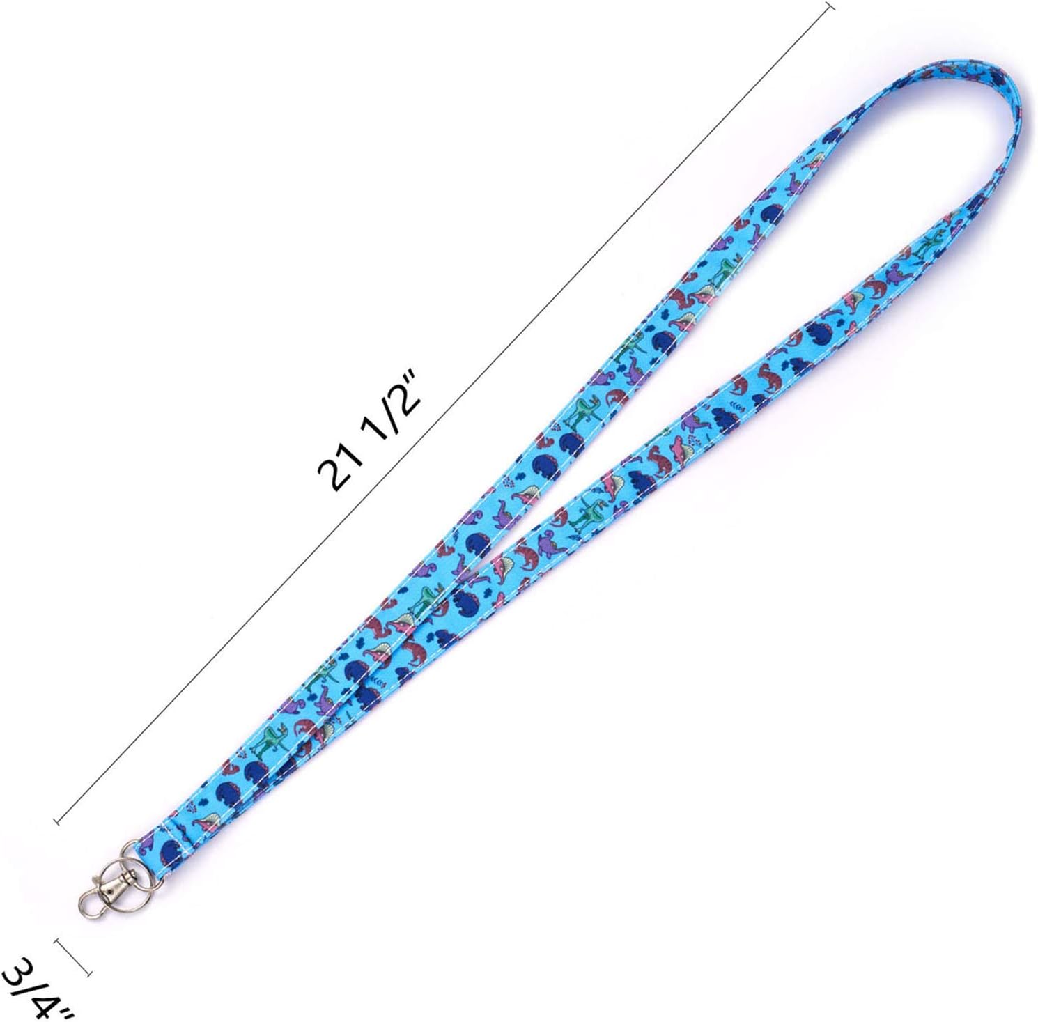 Dinosaur Keychains Lanyards for ID Badge Holder Durable Lanyards for Keys Cool ID Holder for Men and Women Cotton Fabric Dinosaur - Image 3