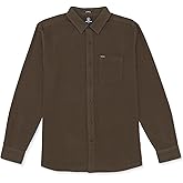 Volcom Men's Caden Solid Long Sleeve Button Down Shirt, Wren, XX-Large