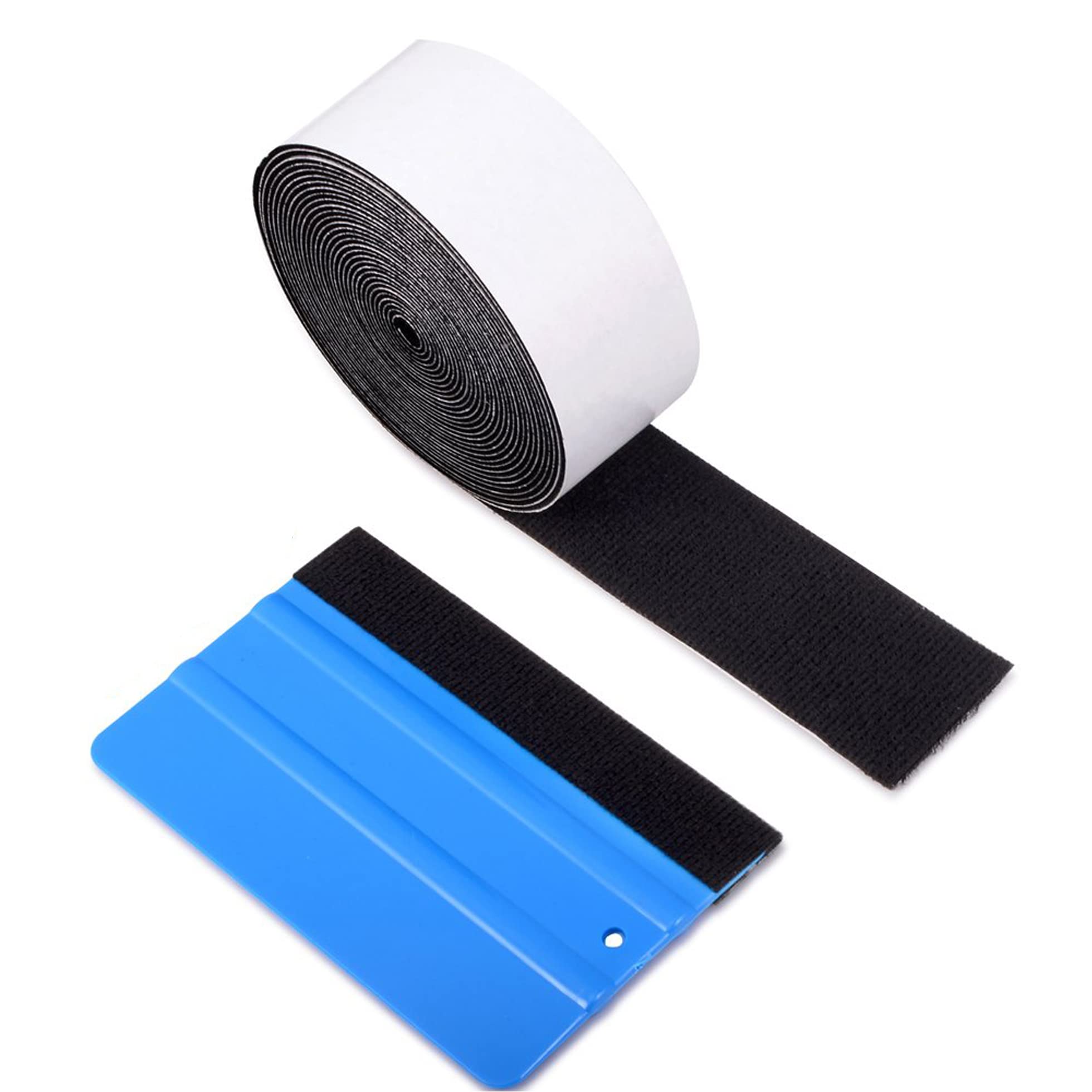 FOSHIO Spatola Feltro Accessori Autoadesivi Dry Wet No Scratches Finestra Vinile auto Pellicola Wrapping Rimozione Adesivi Per Decalcomanie in Feltro Etichetta Rimuovere/Fai da te, 5 meter/Rollo