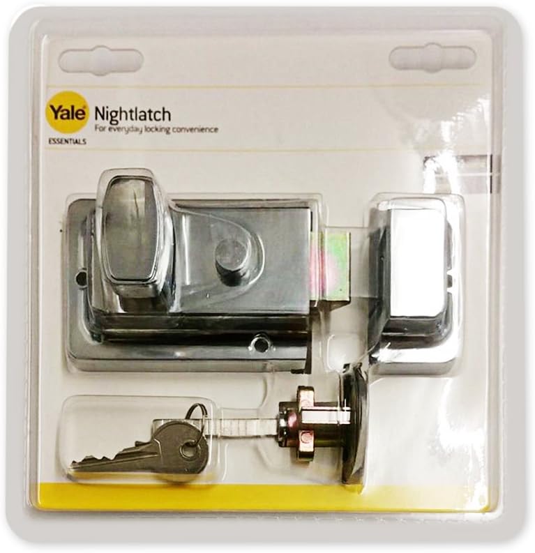 Yale YES-NL-CH Essentials Nightlatch, 60mm backset, Chrome Finish - Image 3