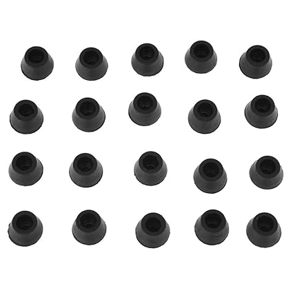 Generic Sodial Black Chair Couch Table Rubber Furniture Leg End Caps - 20Pcs (16Mm Dia)