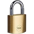 Yale - Y110B/30/115/1 Standard Security 30mm Brass Padlock - Open Hardened Steel Shackle - 3 Keys