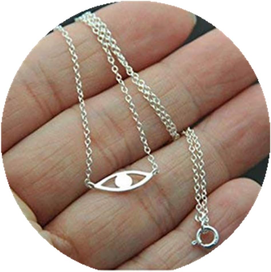 All Sterling silver Evil Eye necklace, Protection necklace, layered necklace, Evil Eye Jewelry,