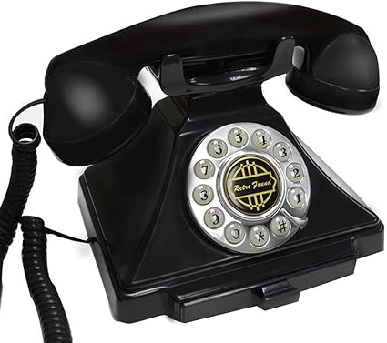 Amazon Mobeka 固定固定電話ヨーロッパのmacaronsアンティークファッションアンティークヨーロッパの電話レトロヴィンテージ アンティークアメリカの有線家庭 色 ブラック Mobeka 電話機本体