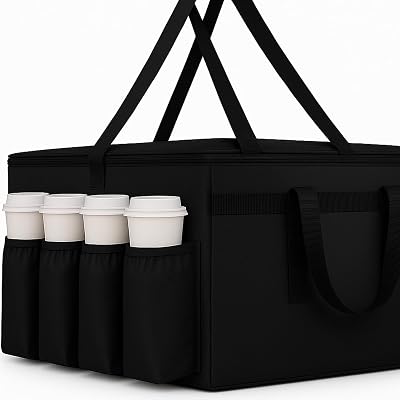 musbus Large Insulated Folding Cooler Bag Black 23 x 14 x 15 in