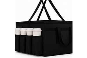 musbus catering bag for doordash uber eats 22x14x13 Insulated Food Delivery Bag with Cup Holders/Drink Carriers Premium XXL, Beverages, Grocery, Pizza, Commercial Quality Hot and Cold hot boxes