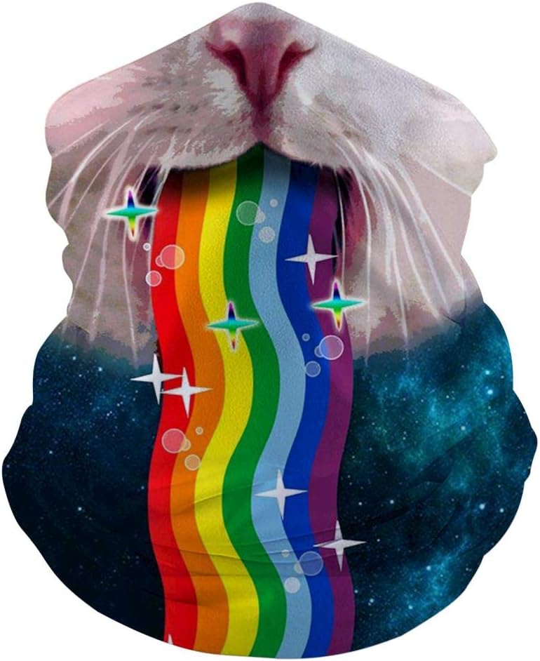 LCCKSS American Flag Retro USA Face Mask Multi-Function Headband Balaclava Dust Wind Proof Bandanas Neck