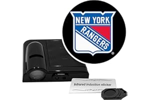 Sporticulture NHL American Hockey New York Rangers - Car Door Lights Logo Shadow Display - Car Accessories with One Team Logo Slide - Compatible for Most Car Models - Battery Powered, 2.5” x 2.5”