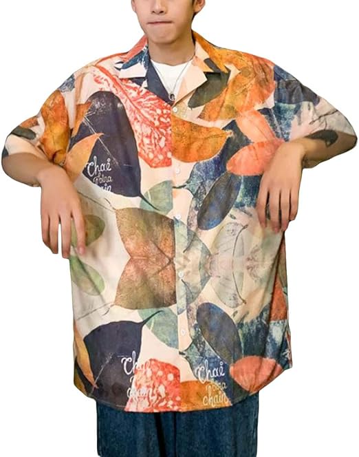 Amazon Mlboss シャツ メンズ 半袖 アロハシャツ 花柄 大きいサイズ ストリート系 薄手 夏服 ユニセックス リゾートシャツ ファッション トップス シャツ 通販
