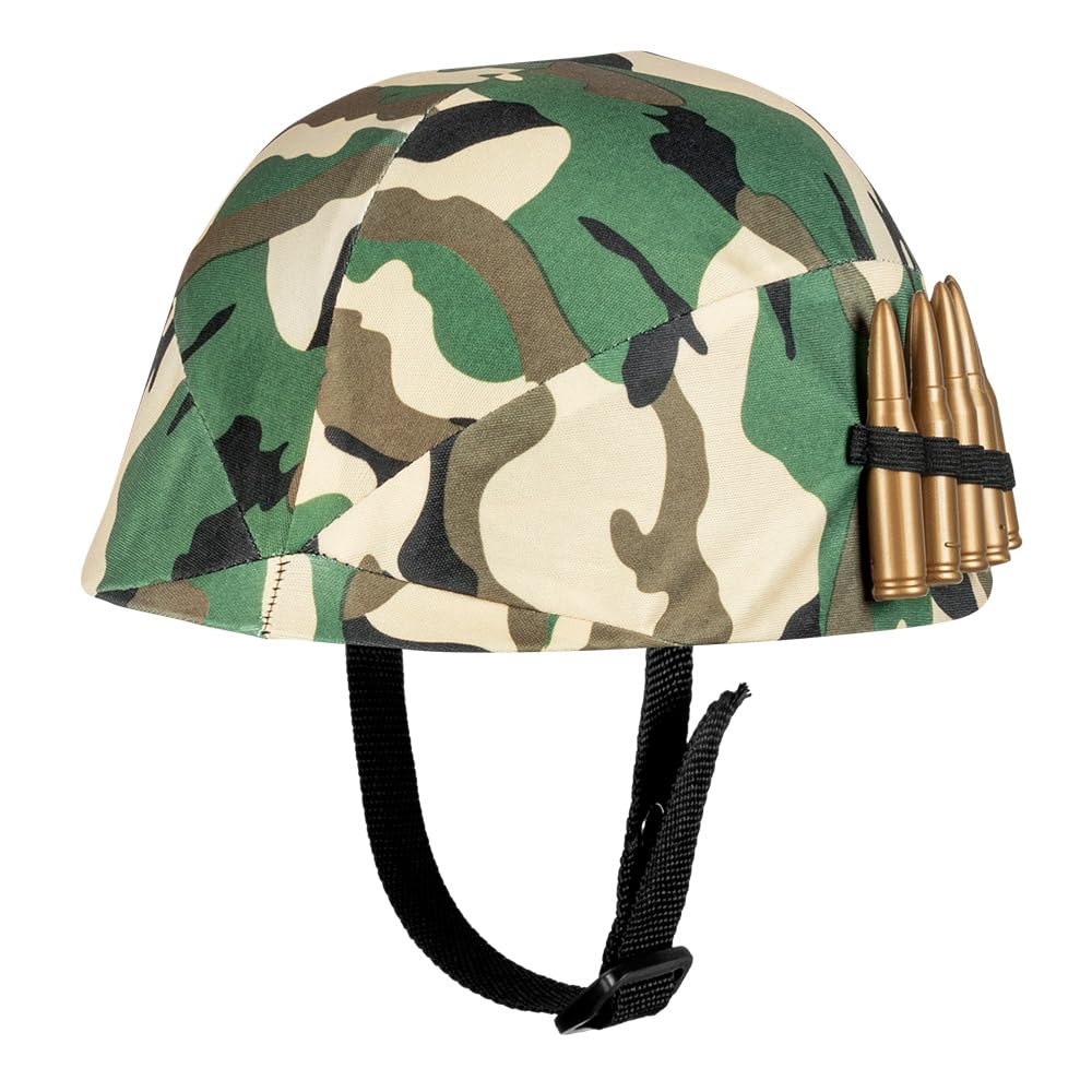 Boland Children's Military Helmet, Camouflage, Army Helmet, Adjustable Strap, Soldier, Army Fancy Dress Accessory, Headwear, Hat, For Kids, Boys, Girls, One Size (One Size)