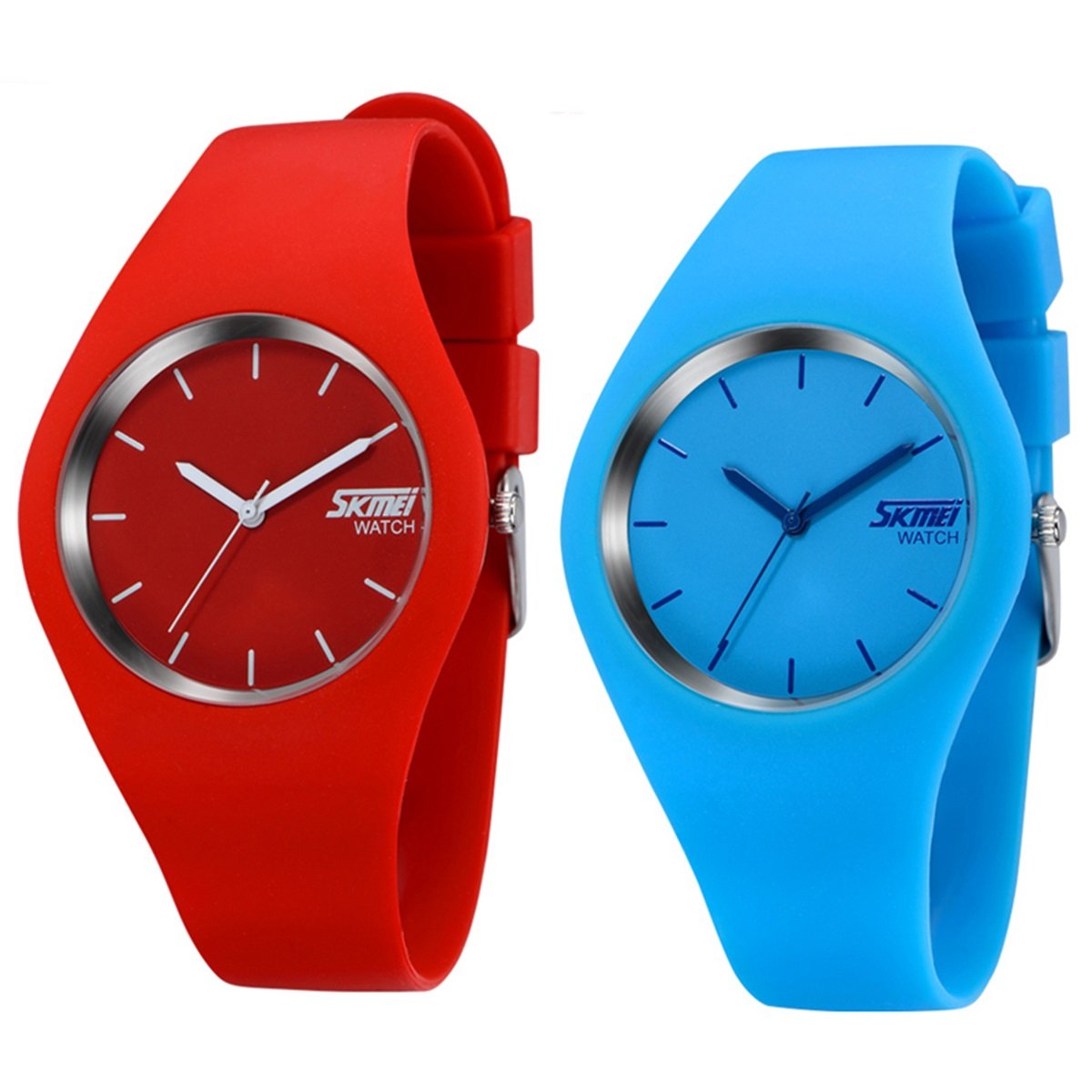 MODIWEN Fashion Unisex Quartz Wrist Watch with Japaness Movement Waterproof Watches (Red)