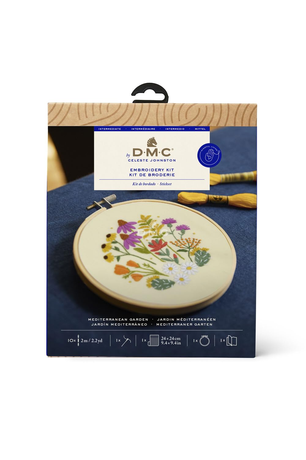 DMC Mediterranean Garden (14.5cm) Cross Stitch Embroidery Kit - 1 Set
