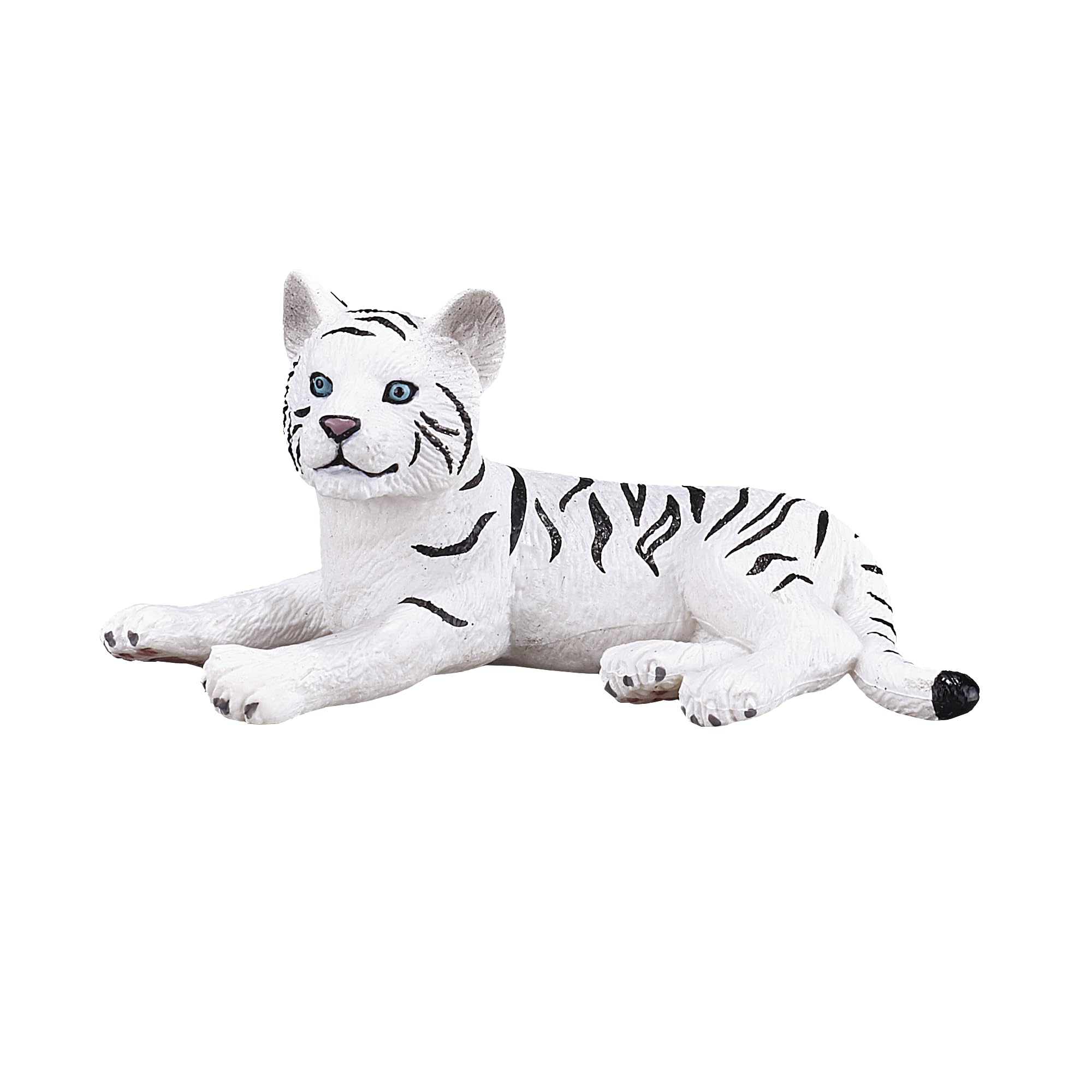 MOJO White Tiger cub lying down Wildlife Animal Model Toy Figure