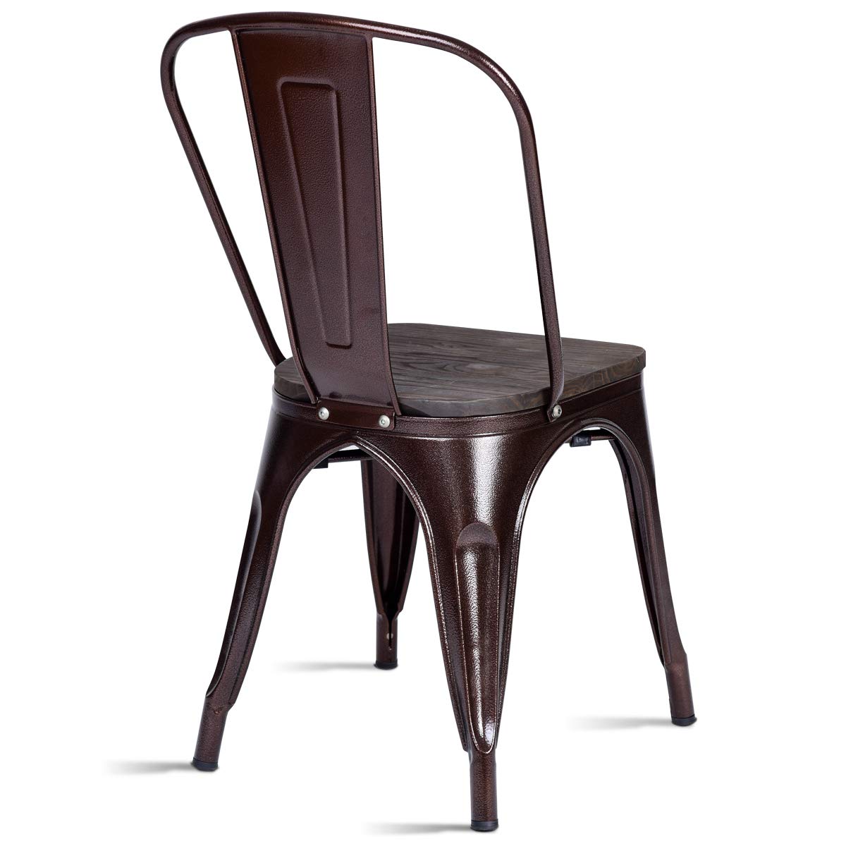 Gun Costway Tolix Style Dining Chairs Industrial Metal Stackable Gun Costway Tolix Style Dining Chairs Industrial Metal Stackable