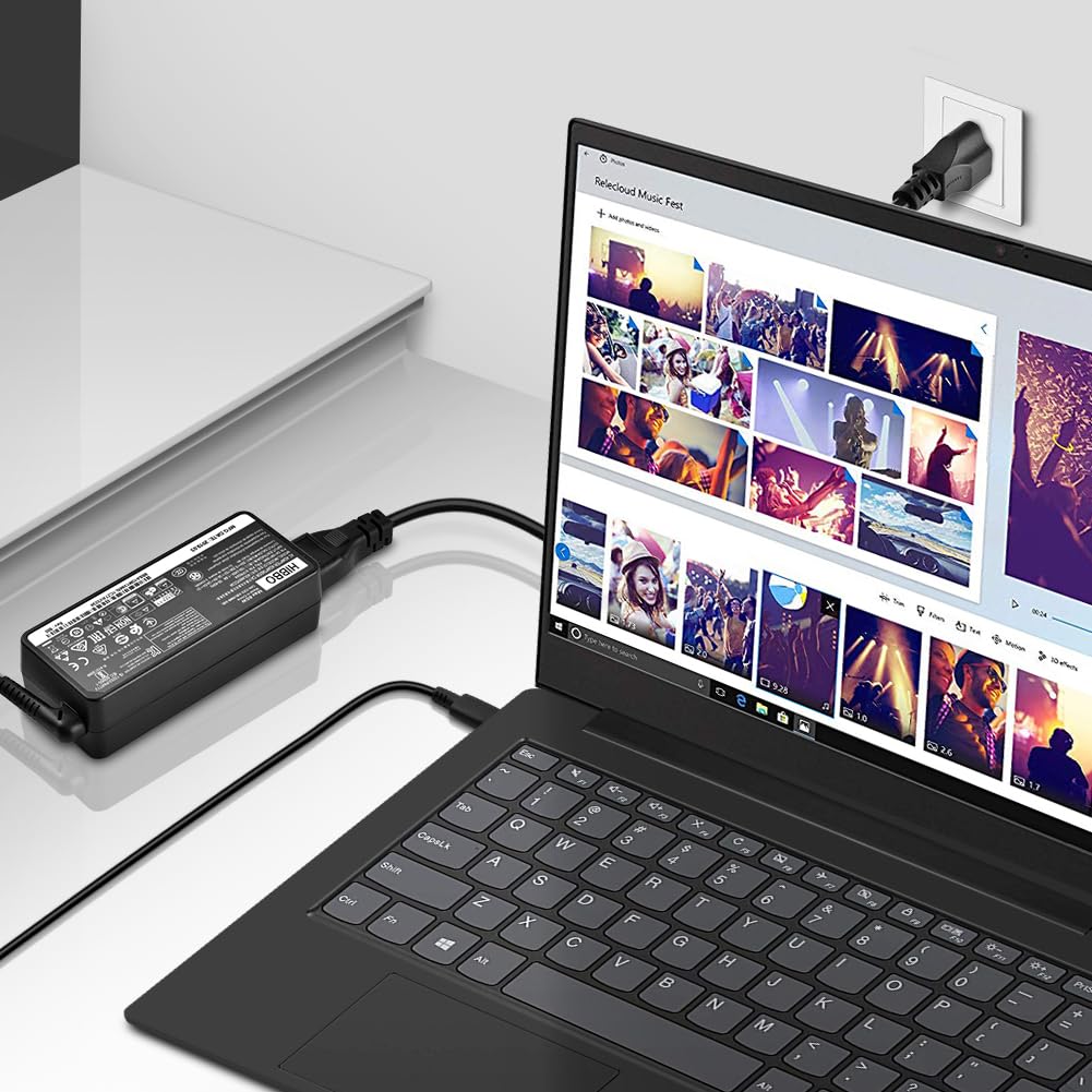 Charger Compatible with Lenovo Laptop Computer 65W 45W USB C Fast Power Adapter