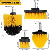 Aongray 4 Pack Drill Brush Set 1/4 Inch Hex Power Scrubber Attachments view 5