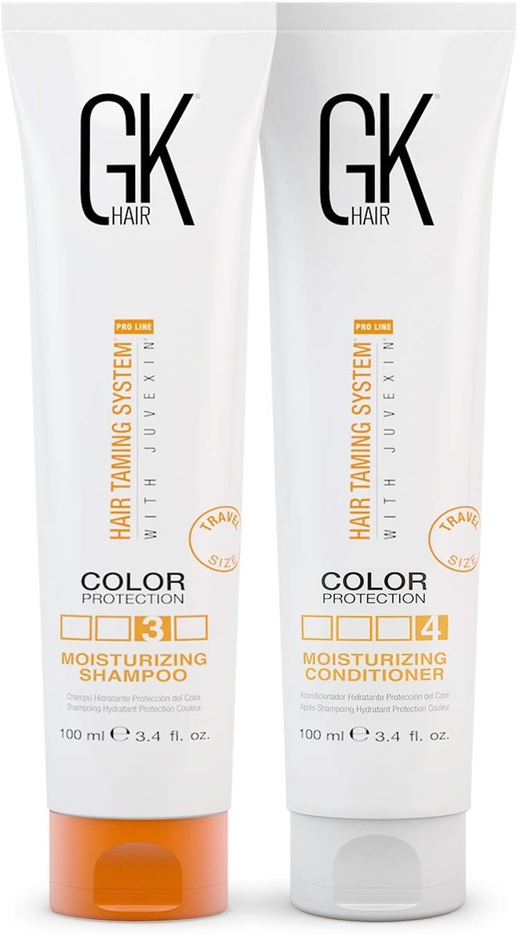 Sulphate Free Moisturizing Shampoo and Conditioner Duo for Colour Protection and Keratin Treatment By GK HAIR Nourishes Cleansing Dry to Normal Paraben-Free Aftercare Men and Women
