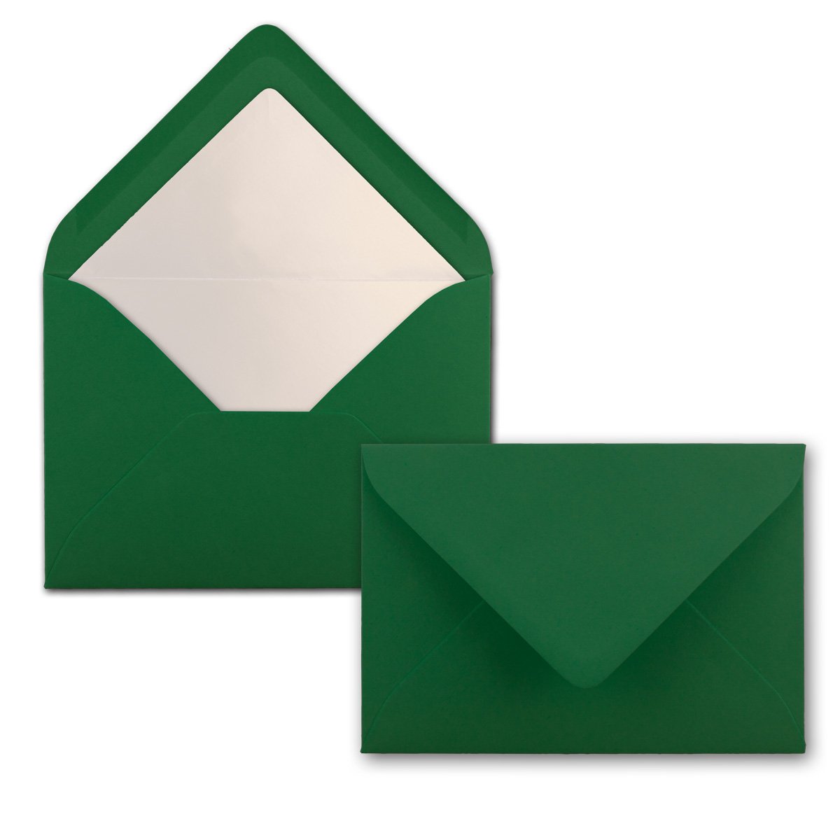NEUSER PAPIER 25 envelopes dark green - DIN C6 - lined with white tissue paper - 90 g/m² - 11.4 x 16.2 cm - wet glue -