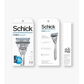 Schick, Hydro Dry Skin Men's 5-Blade Razor Handle + 2 Refill Razor Blades Kit, 1 Count