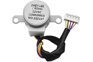 HUAYUWA 24BYJ48 4 Phase 5 Wire DC 12V Stepper Motor Compatible with AUX Air Conditioner Replacement Fan Motor Reduction Gear Motor