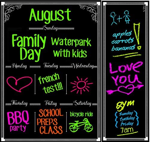 Detier Magnetic Refrigerator Weekly Calendar - Flexible Dry Erase Board for Fridge 16.5" x 12" Large Organizer - Package Includes Free Notes / To-Do / Grocery List - Smooth Glossy Surface - 2016 2017