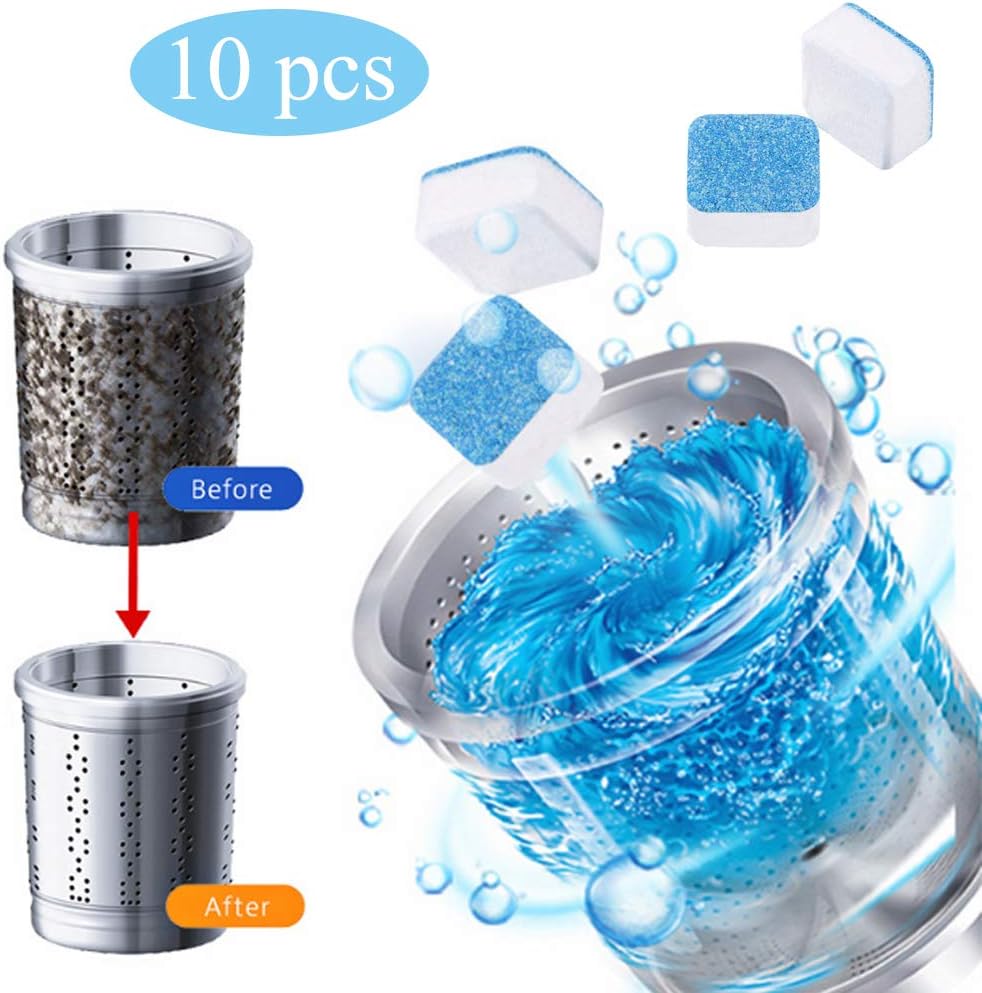GOBEAUTY Washing Machine Cleaner Premium Washing Machine Descaler Deep Cleaning Washing Machine Tank Cleaning Sheet Effervescent Tablets for All Washing Machine