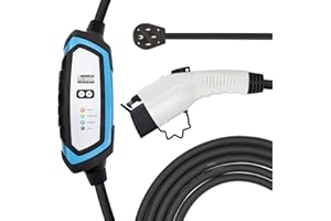 BougeRV Level 2 EV Charger Cable (32A, 25FT) Portable EVSE Electric Vehicle Charging Station (NEMA14-50) Waterproof Indoor/Outdoor Use